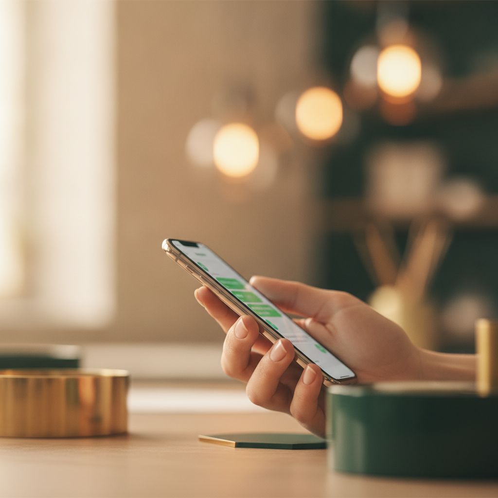 Patient erhält automatische Terminbestätigung auf dem Smartphone